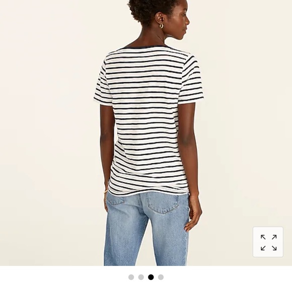 J. Crew Antique Cotton V-neck T-shirt - Picture 2 of 4